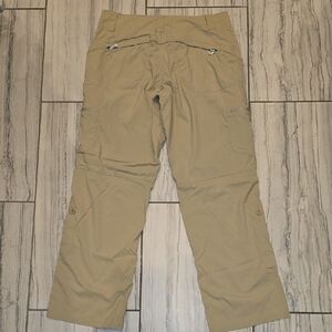 L.L. Bean Womens Tan Cargo Pants with Zippered Back Pockets